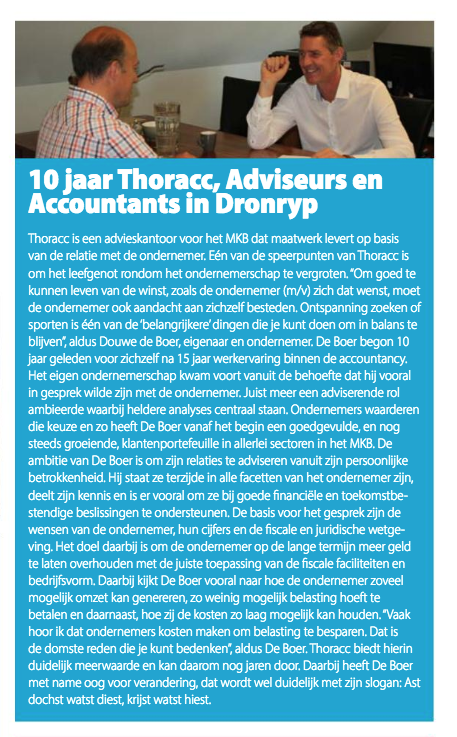 Thoracc in Ondernemend Friesland
